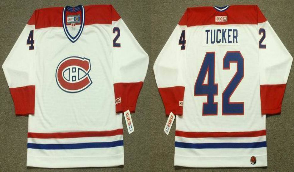 2019 Men Montreal Canadiens #42 Tucker White CCM NHL jerseys